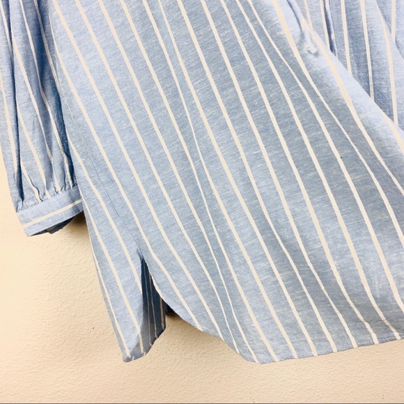 Zara Lace-Up Striped Oversized Tunic Top - Picture 5 of 6